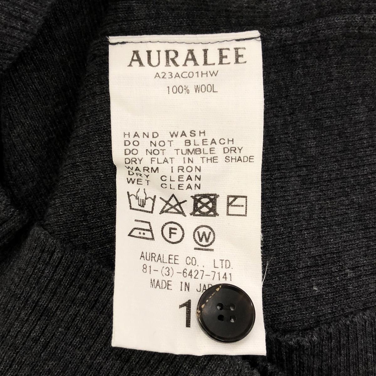 AURALEE | 2023AW | SUPER FINE WOOL HIGH GAUGE RIB KNIT SHORT CARDIGAN | 1 | Women's