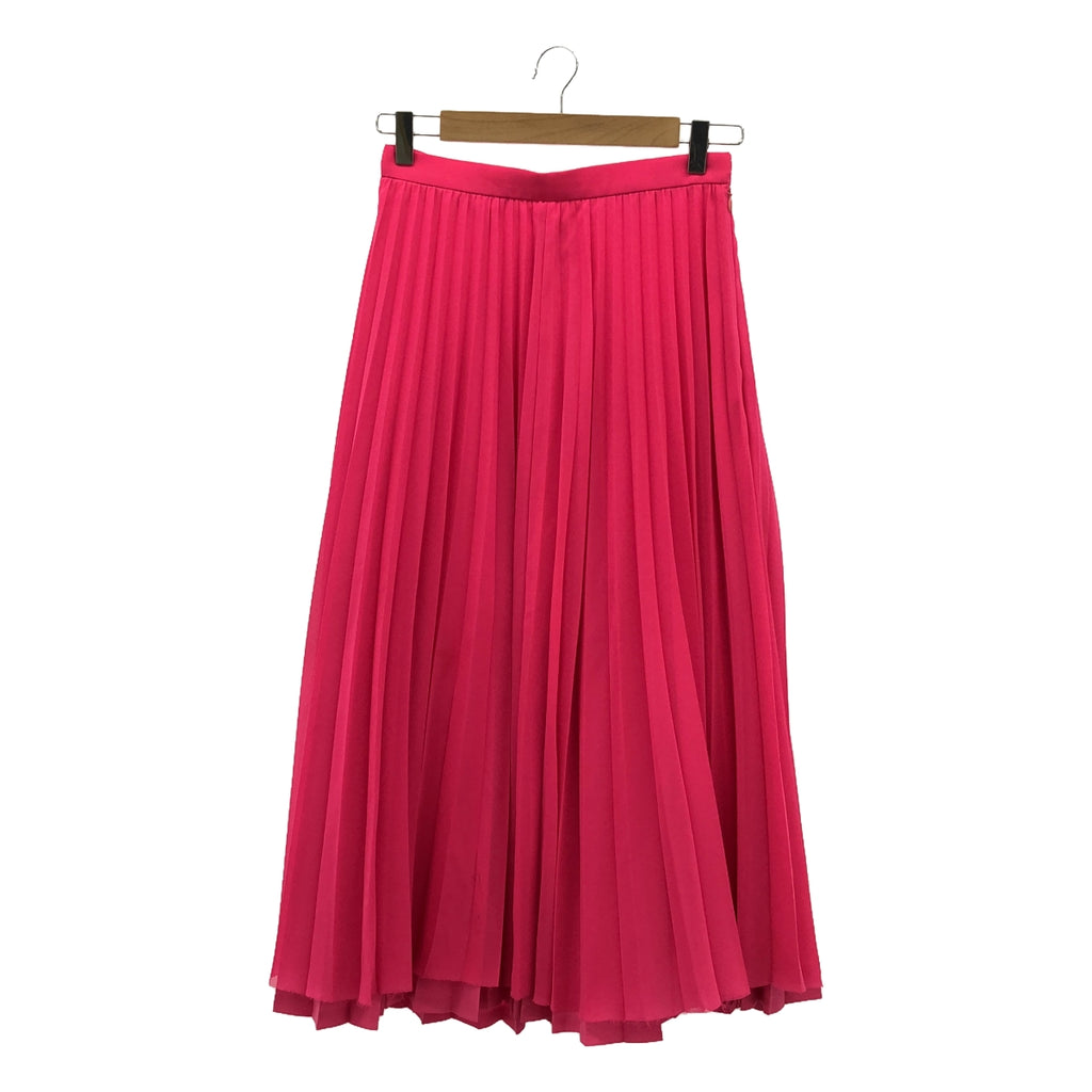 【미품】 JUNYA WATANABE COMME des GARCONS / 준야 와타나베 | 2020SS | 폴리 에스테르 사이드 지퍼 주름 롱 스커트 | S | 핑크 | 여성