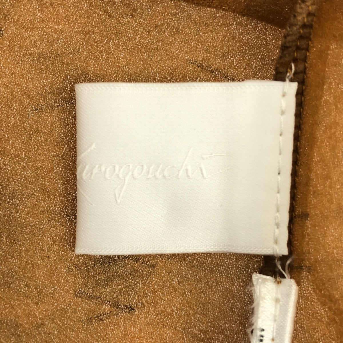 Mame Kurogouchi / マメクロゴウチ | 2023SS | Marble Printed Plaid Sheer High Neck Top マーブルプリンテッド プレイド シアー ハイネック カットソー | ブラウン | レディース