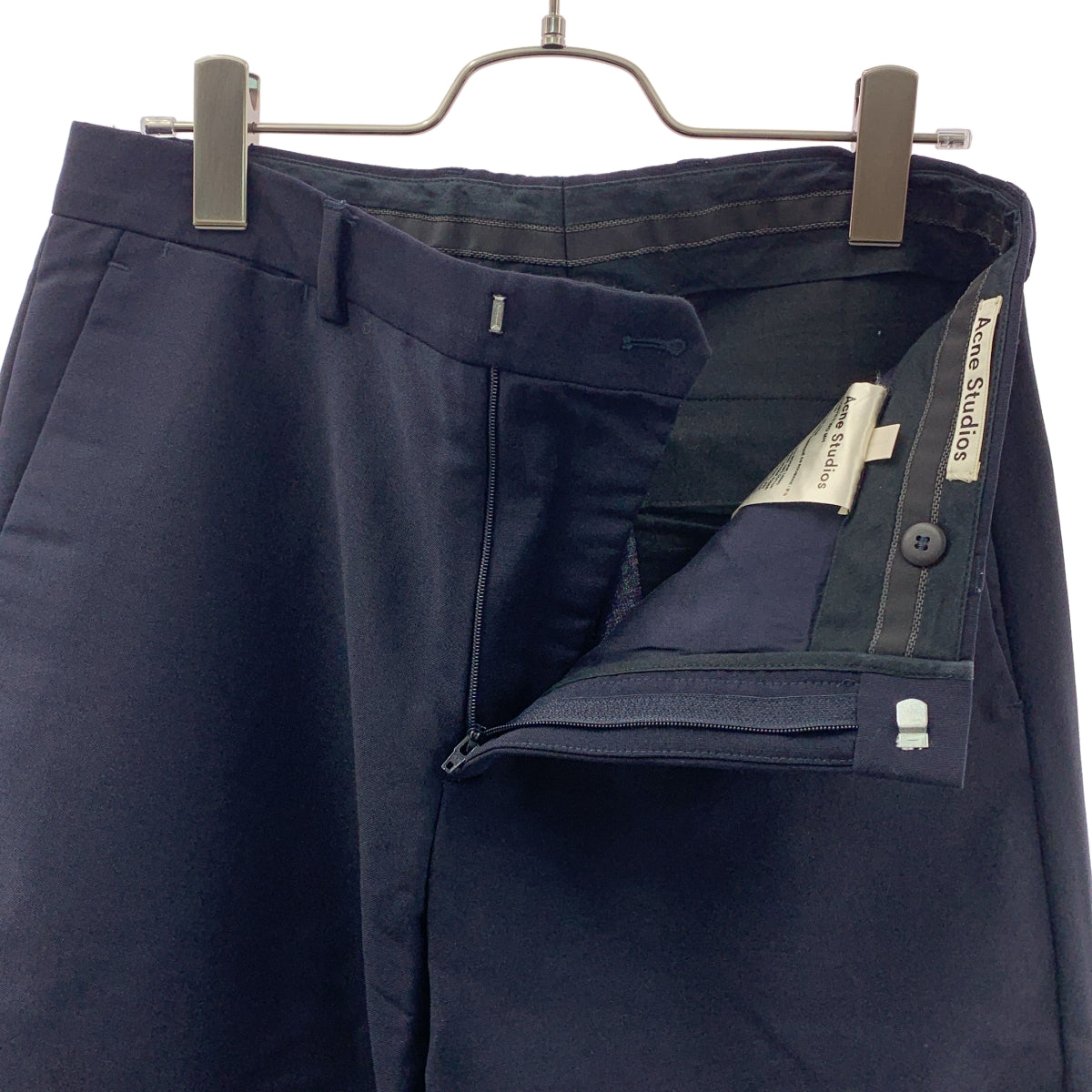 Acne Studios / アクネストゥディオズ | ウール モヘア テーパードパンツ | 44 | ネイビー | メンズ