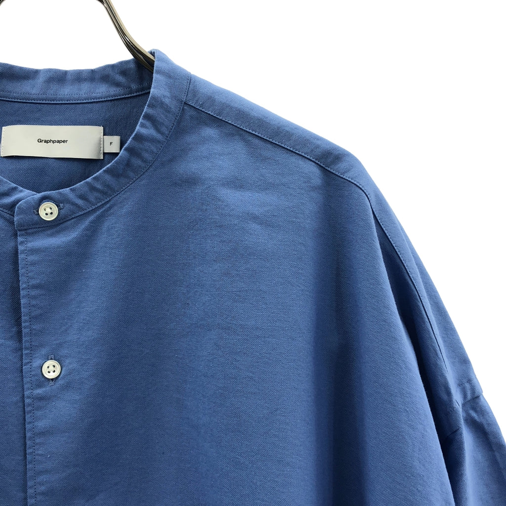 Graphpaper / 그래프 종이 | 2023SS | OXFORD OVERSIZED BAND COLLAR SHIRT 옥스포드 오버 사이즈 드밴드 컬러 셔츠 |