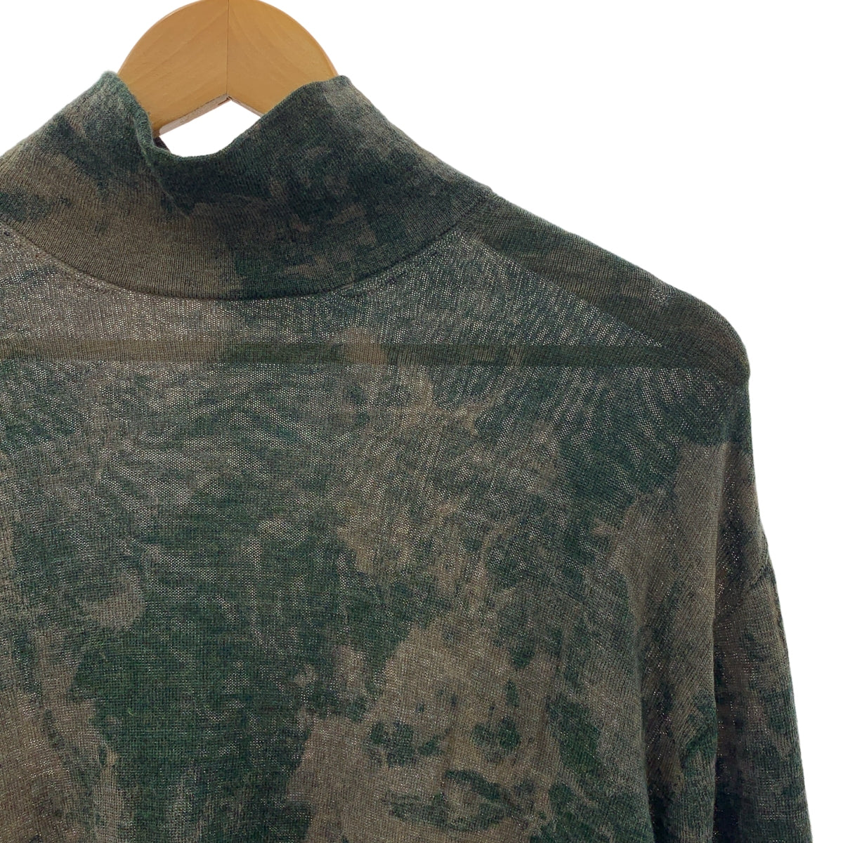 IRENISA / イレニサ | ウール ハイネック ニット | F | グリーン | レディース