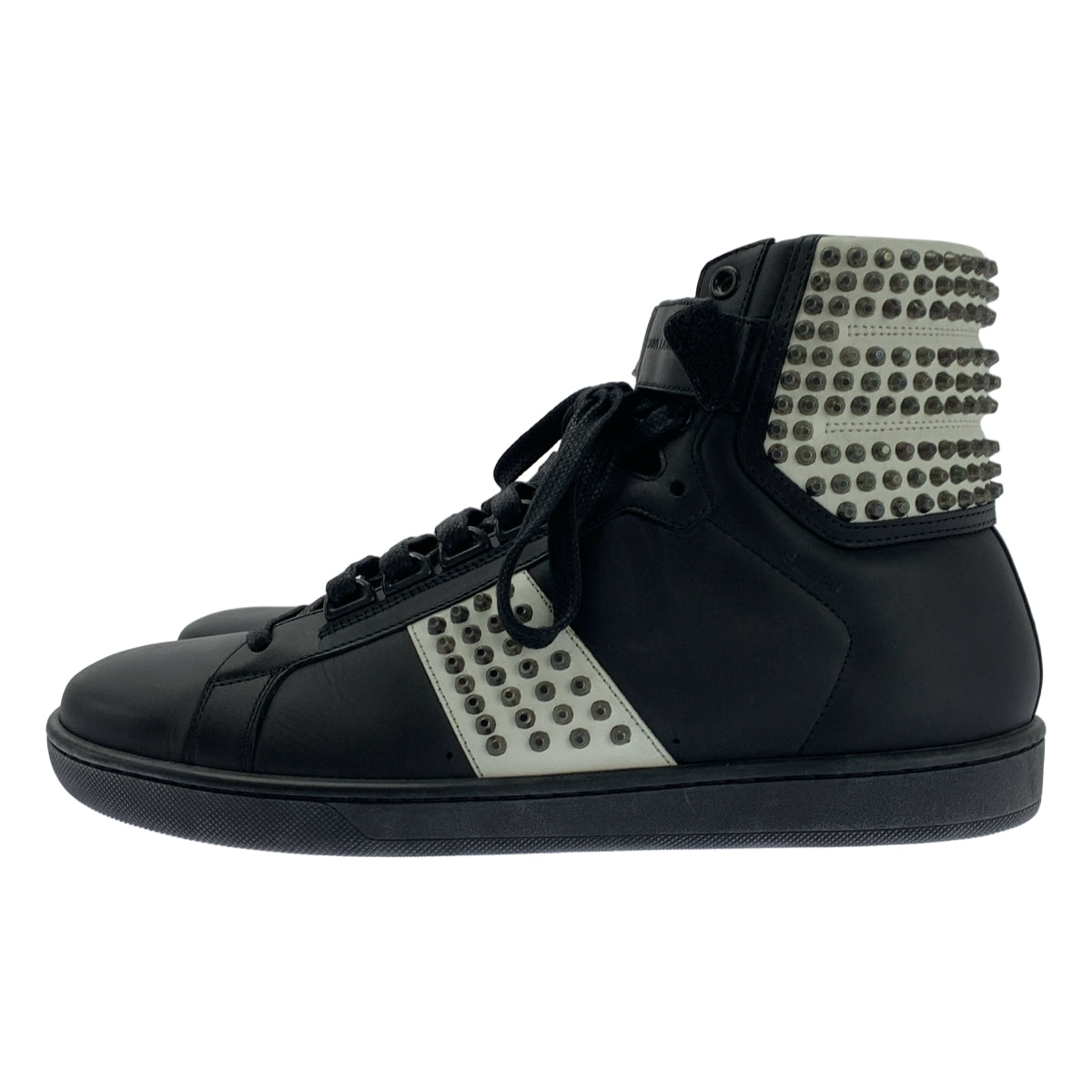 SAINT LAURENT PARIS | 鉚釘皮革高筒運動鞋 | 尺寸 41 | 男款