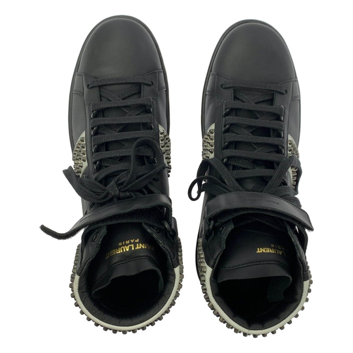 SAINT LAURENT PARIS | 鉚釘皮革高筒運動鞋 | 尺寸 41 | 男款