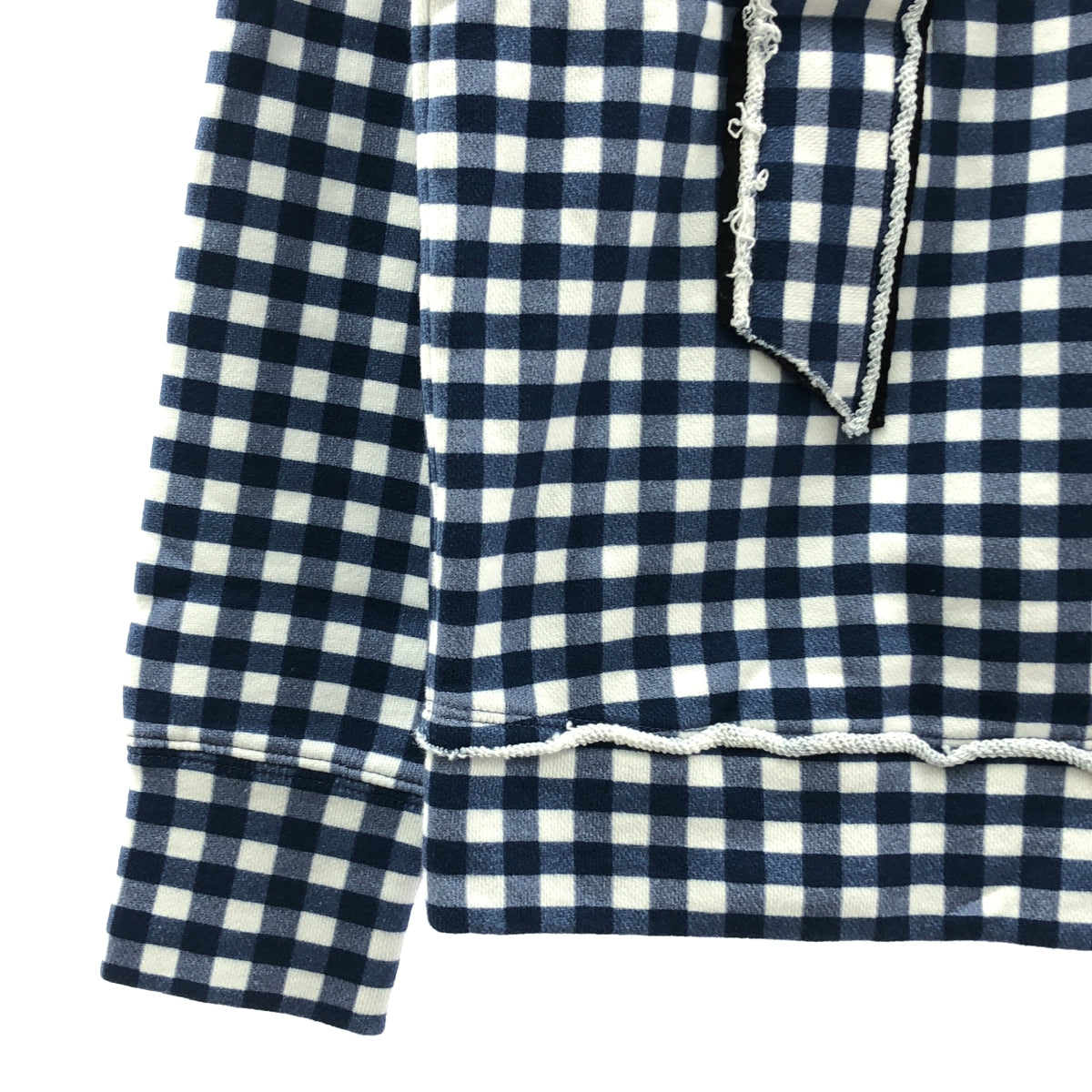 MARC JACOBS / 마크 제이콥스 | 깅엄 체크 리본 디자인 크루넥 스웨트 | XS |