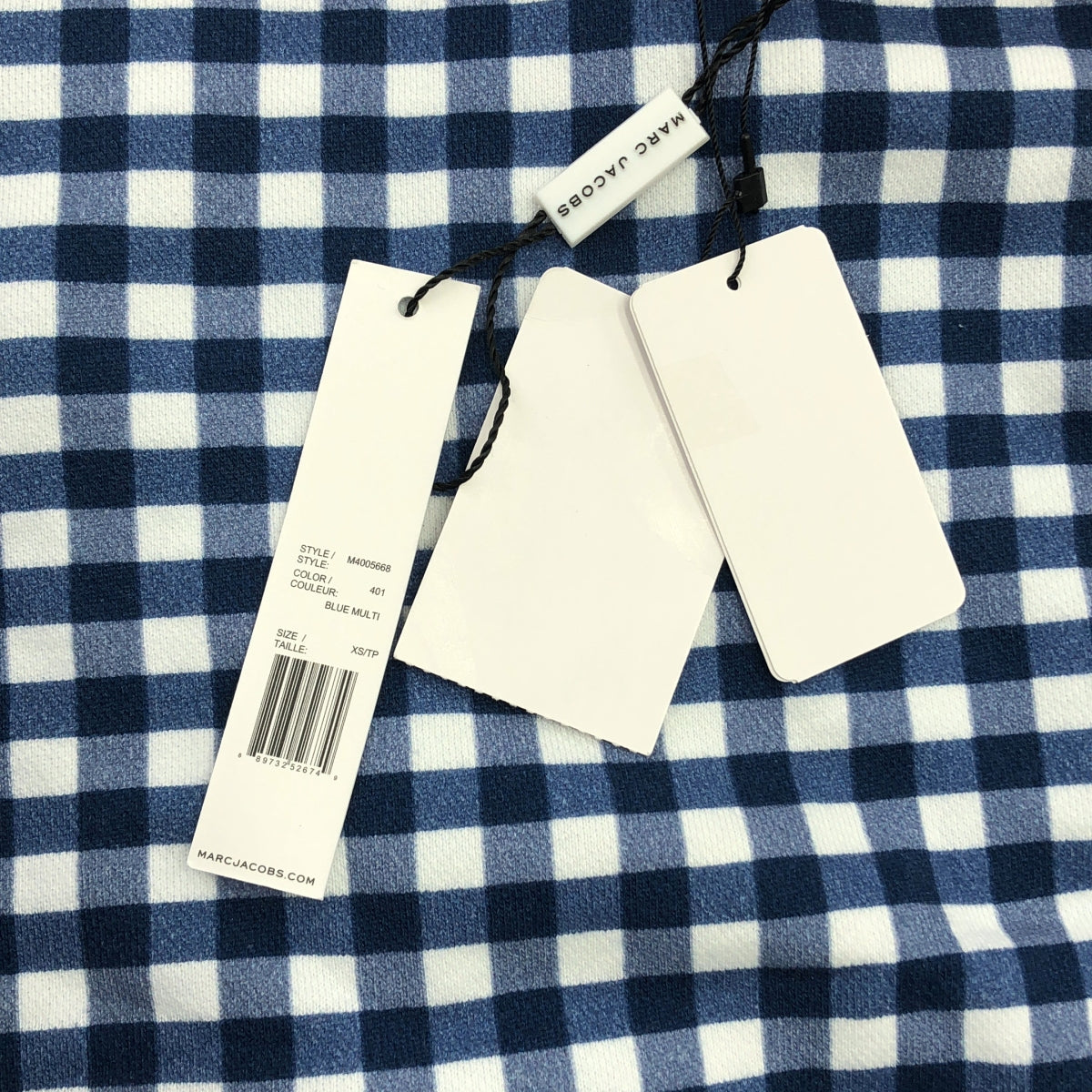 MARC JACOBS / マークジェイコブス | ギンガムチェック リボンデザイン クルーネックスウェット | XS | レディース