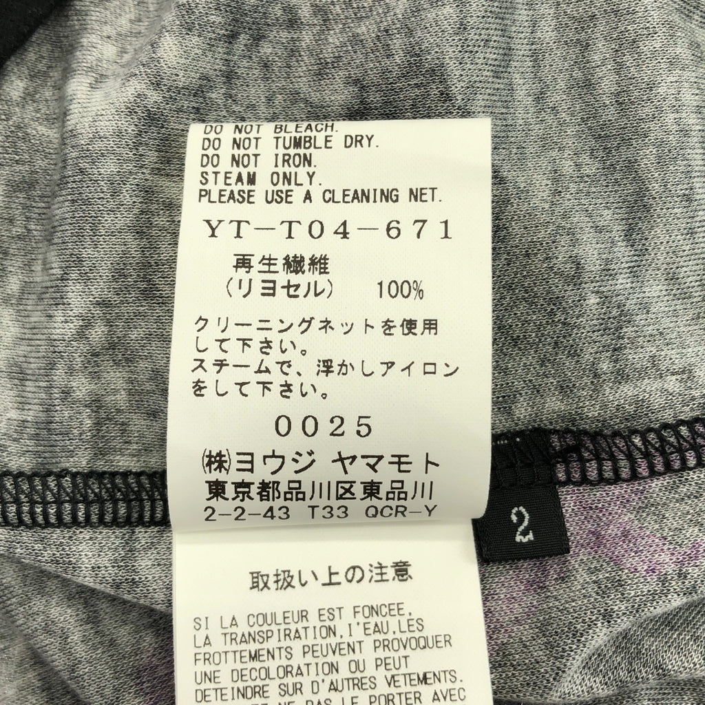 Y's / Y's Yohji Yamamoto | 萊賽爾纖維全印花圓領T卹 | 2號 | 女款