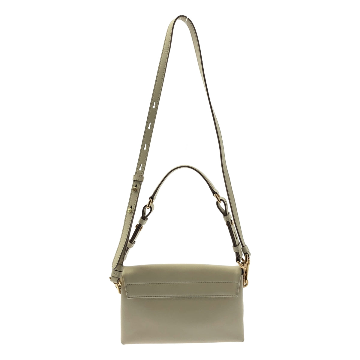TOD'S / トッズ | レザー T タイムレス フラップ  ショルダーバッグ | ベージュ | レディース