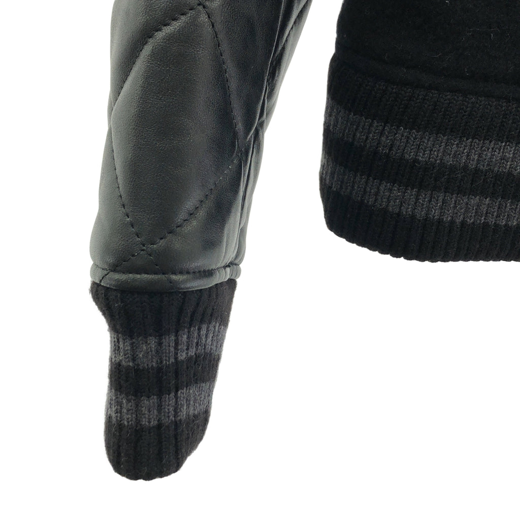 UNDER COVER | 皮革絎縫袖體育場夾克 | 3 碼 | 女款