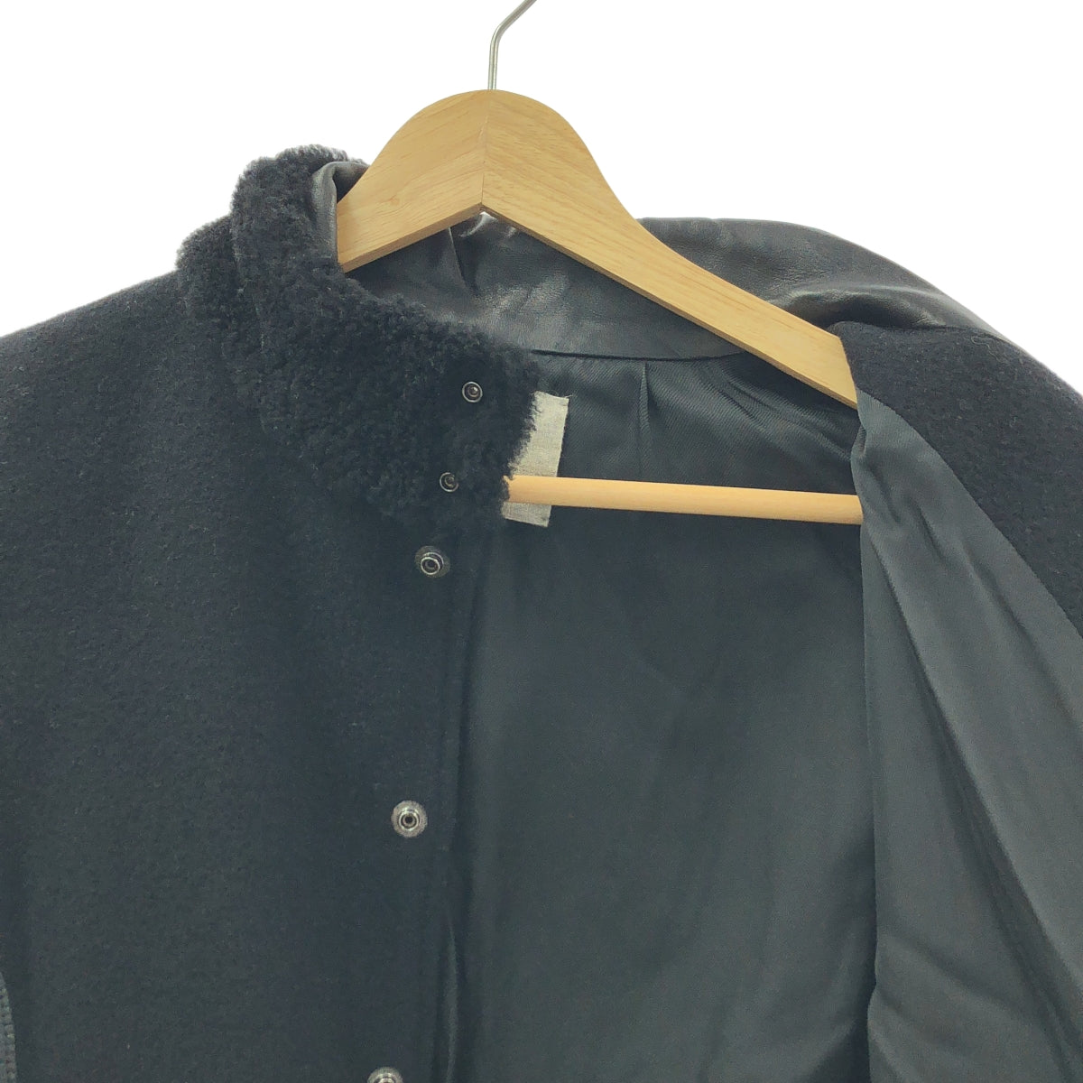 UNDER COVER | 皮革絎縫袖體育場夾克 | 3 碼 | 女款