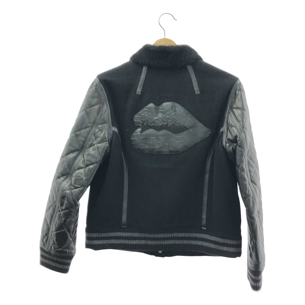 UNDER COVER | 皮革絎縫袖體育場夾克 | 3 碼 | 女款