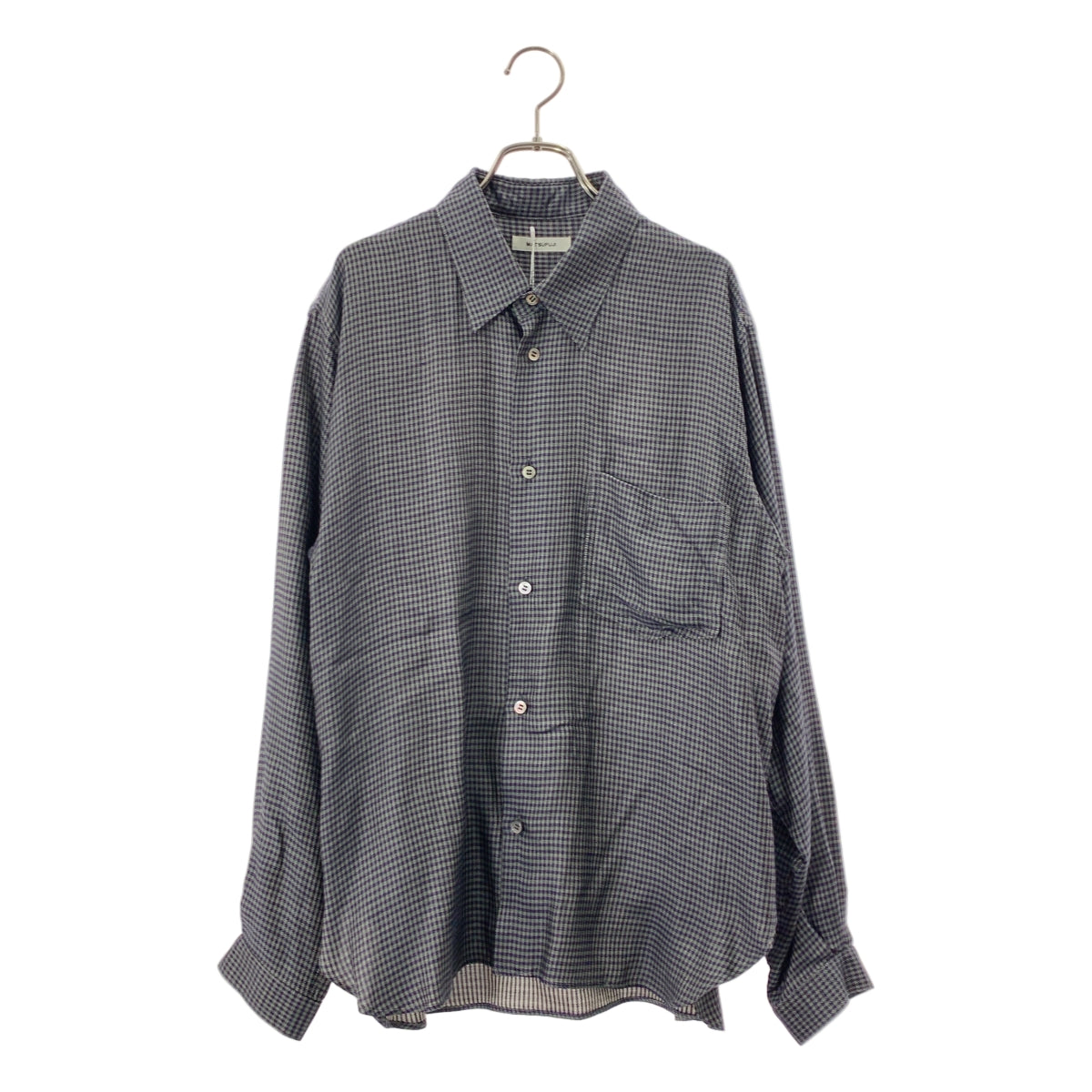 MATSUFUJI / マツフジ | キュプラ チェック ユーティリティ シャツ | 3 | メンズ