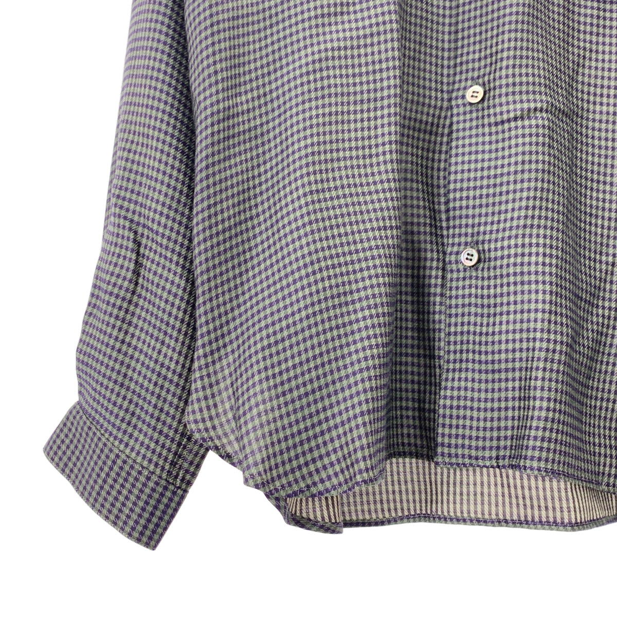 MATSUFUJI / マツフジ | キュプラ チェック ユーティリティ シャツ | 3 | メンズ