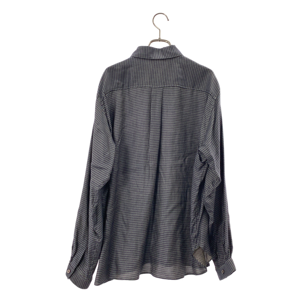 MATSUFUJI / マツフジ | キュプラ チェック ユーティリティ シャツ | 3 | メンズ