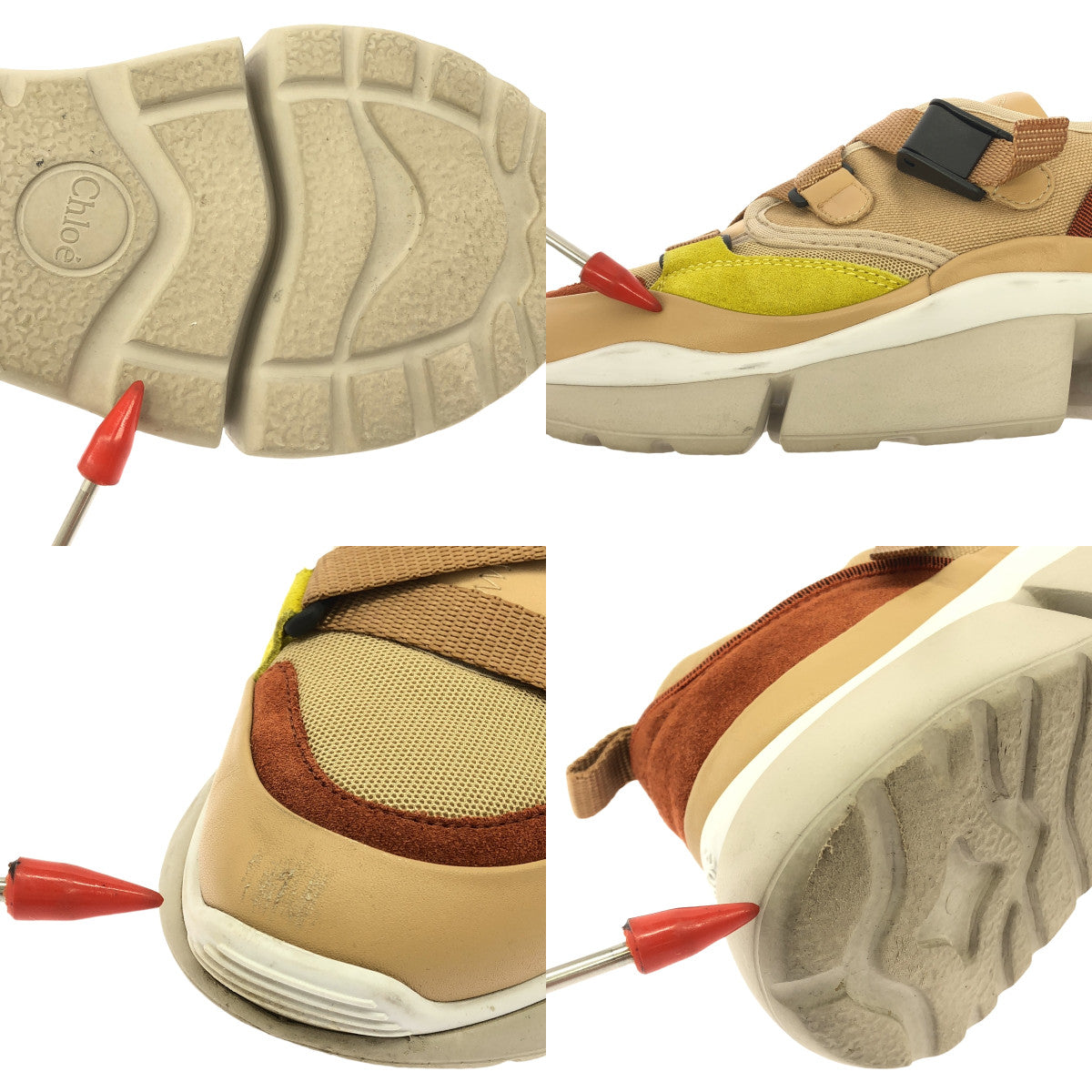 Chloe / クロエ | SONNIE SNEAKERS ダッドスニーカー | 38 | ベージュ/イエロー | レディース