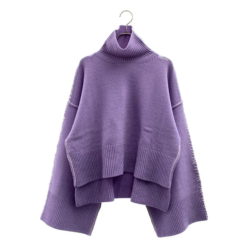 マルニMARNIニットバラクラバL正規品 イタリア製 新品未使用 ディープブルー シルバー ボブルニット MARNI MARKET バケットバッグ