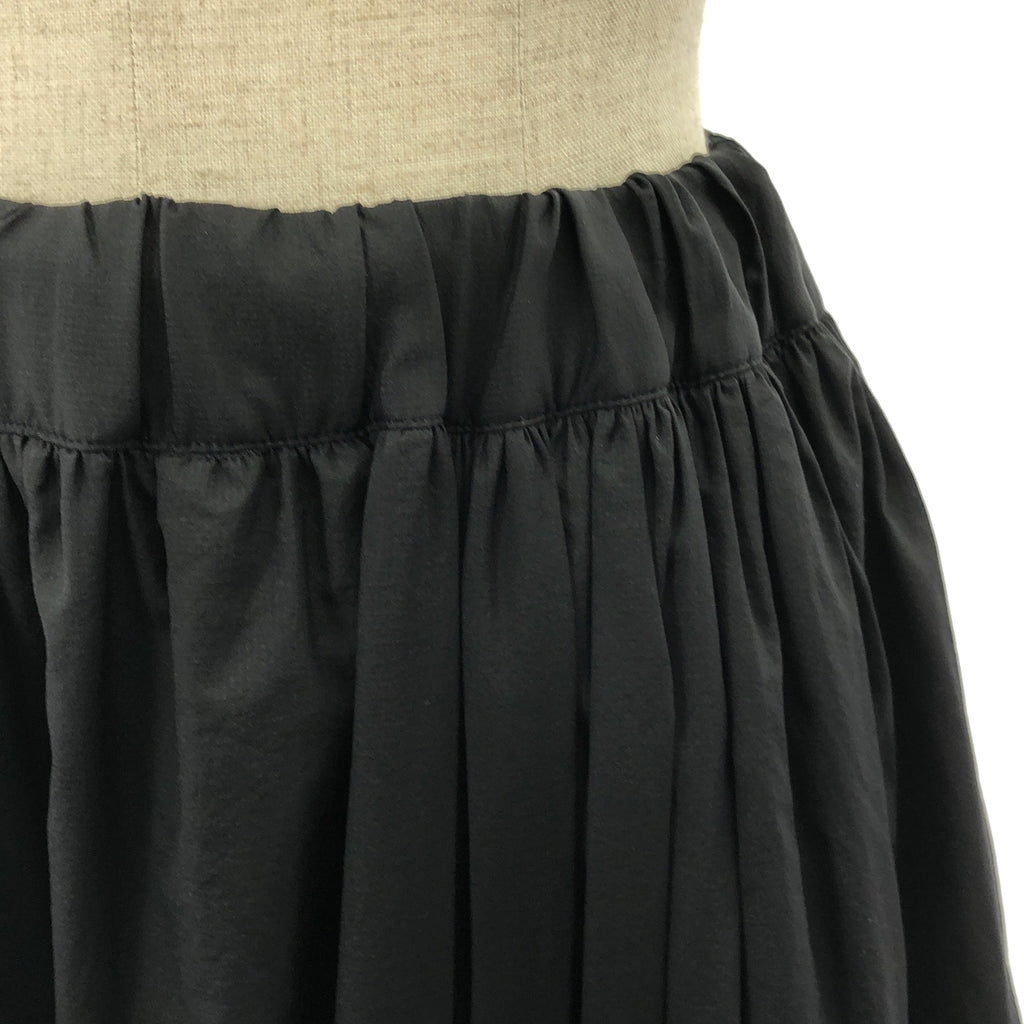 Y-3 / 와이스리 | 사이드 라인 개더 비대칭 롱 스커트 | XXS | 블랙 |