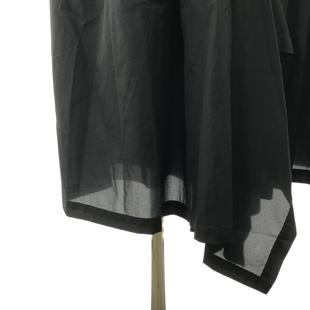 Y-3 / 와이스리 | 사이드 라인 개더 비대칭 롱 스커트 | XXS | 블랙 |