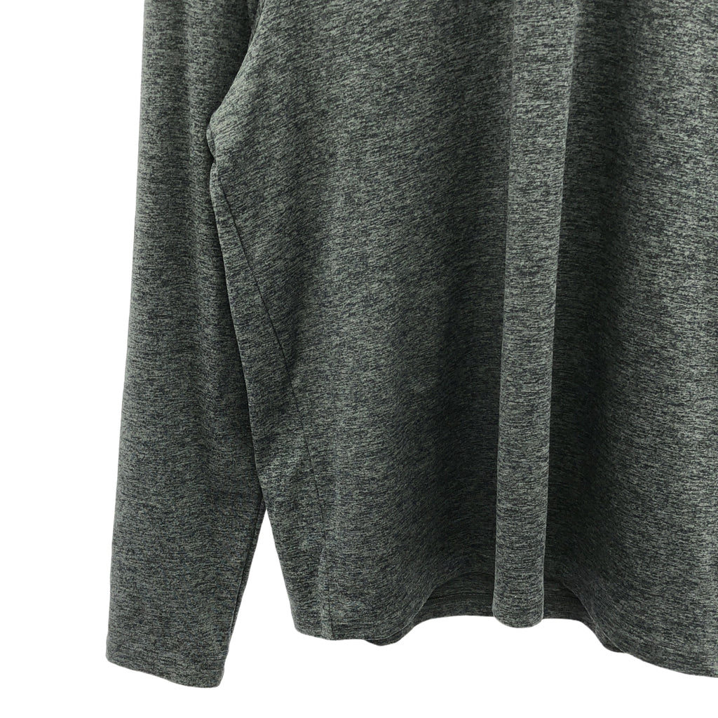 【미품】 alo / 애로우 | Conquer 1/4 Zip Reform Long Sleeve 콘카 리폼 하프 Zip 롱 슬리브 컷 톱 | M | Athletic Heather Grey / 그레이 | 남성