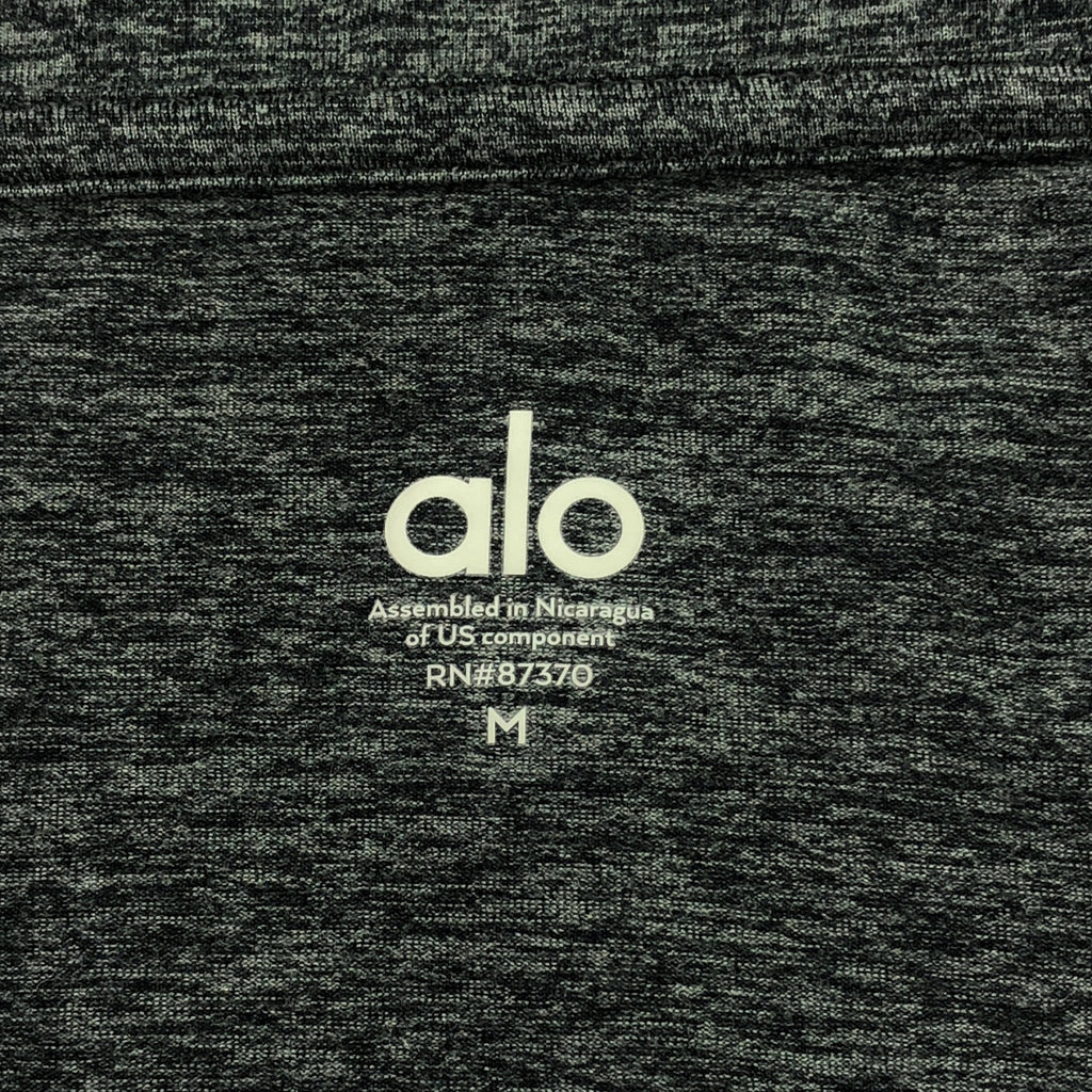 【미품】 alo / 애로우 | Conquer 1/4 Zip Reform Long Sleeve 콘카 리폼 하프 Zip 롱 슬리브 컷 톱 | M | Athletic Heather Grey / 그레이 | 남성