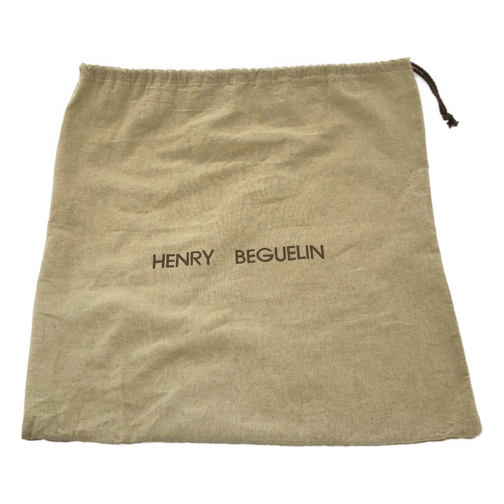 HENRY BEGUELIN / エンリーベグリン | オミノ刺しゅう レザーバッグ | ベージュ/ブラウン | レディース