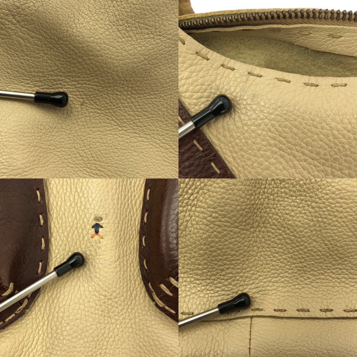 HENRY BEGUELIN | Omino刺繡皮包 | 米色/棕色 | 女款