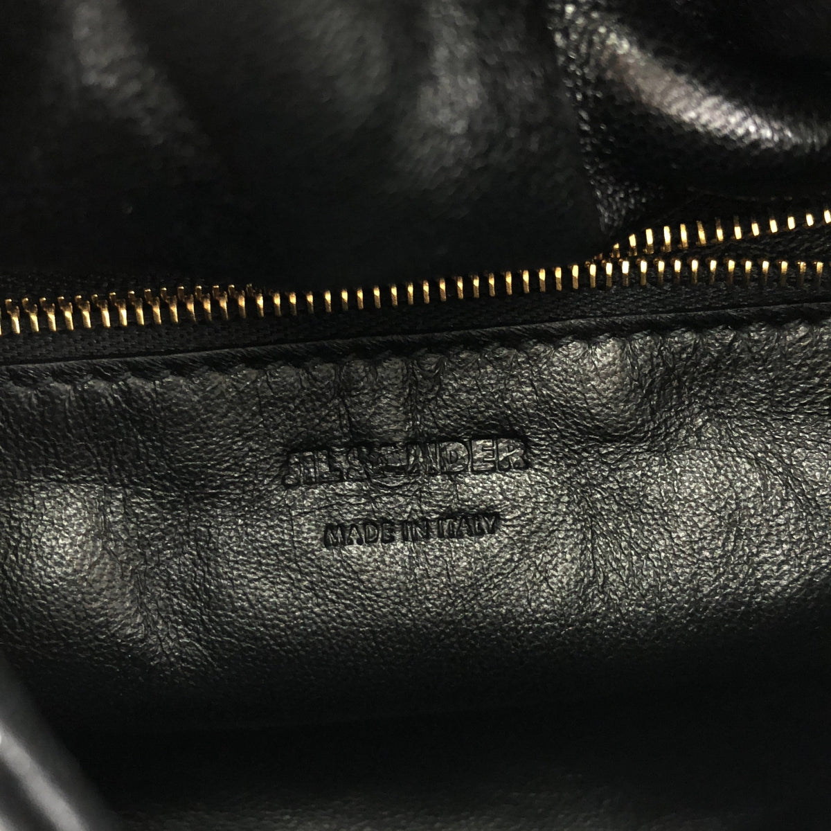 吉爾桑達 | SPHERE POUCH SM 手提包 |黑色/金色 |女性的