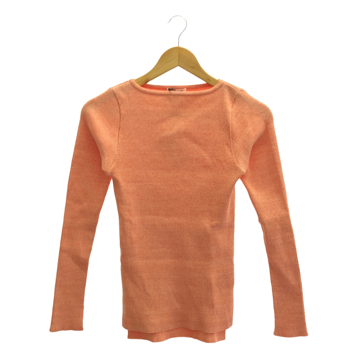 【美品】  AURALEE / オーラリー | 2024SS | × Ron Herman / EXCLUSIVE RIB TURTLE NECK L/S TEE カットソー | 1 | ライトオレンジ | レディース