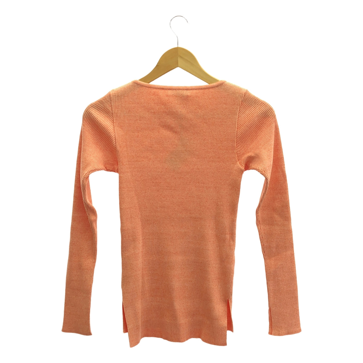 【美品】  AURALEE / オーラリー | 2024SS | × Ron Herman / EXCLUSIVE RIB TURTLE NECK L/S TEE カットソー | 1 | ライトオレンジ | レディース