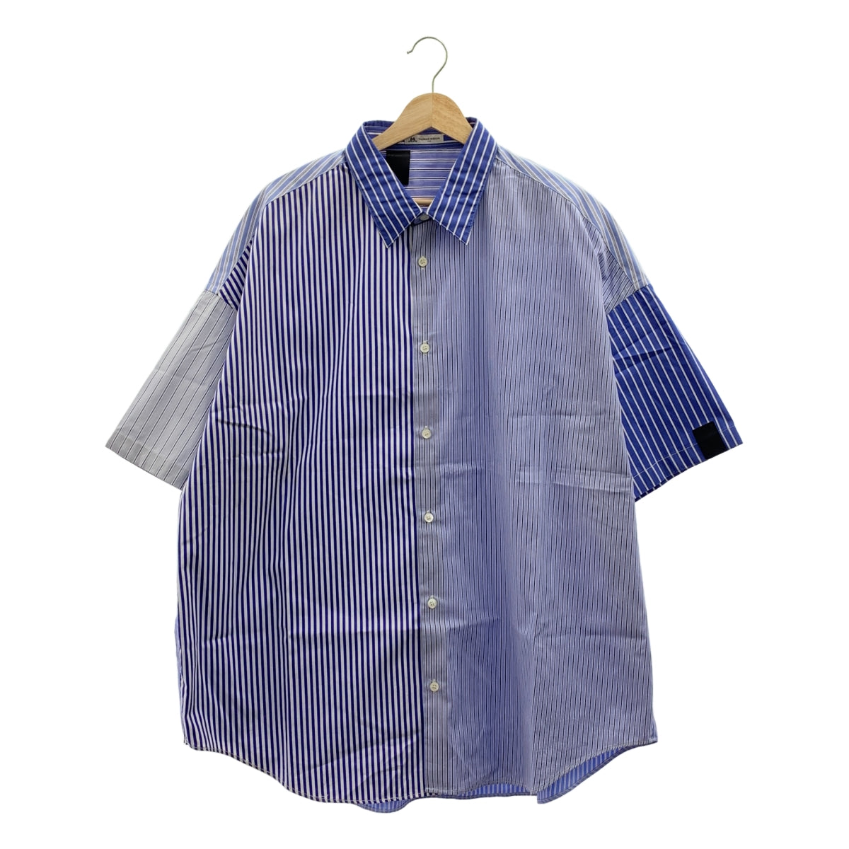 N.HOOLYWOOD / 엔 할리우드 | × THOMAS MASON / 토마스 메이슨 Compile Line / 컴파일 라인 스트라이프 오버 실루엣 셔츠 | 40 | 남성