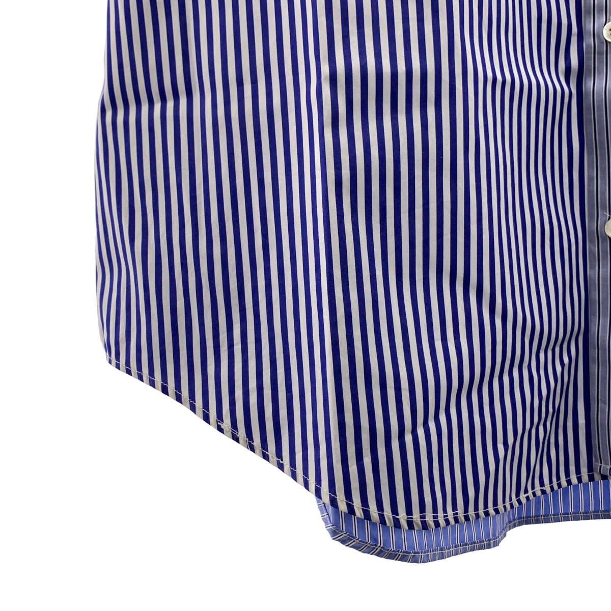 N.HOOLYWOOD / 엔 할리우드 | × THOMAS MASON / 토마스 메이슨 Compile Line / 컴파일 라인 스트라이프 오버 실루엣 셔츠 | 40 | 남성