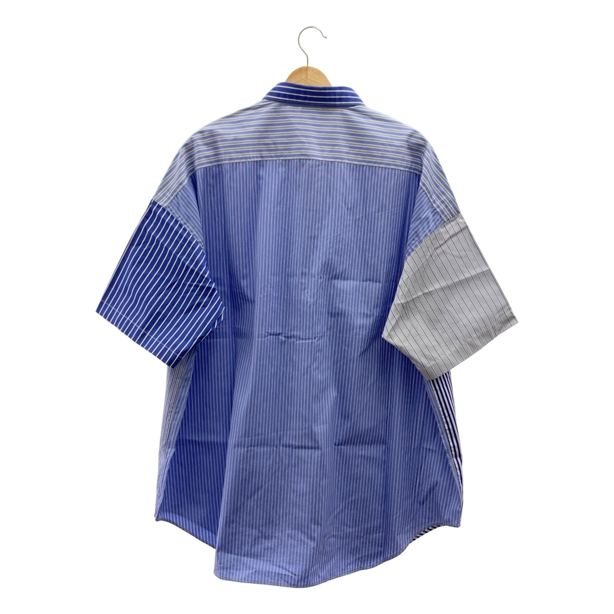 N.HOOLYWOOD / 엔 할리우드 | × THOMAS MASON / 토마스 메이슨 Compile Line / 컴파일 라인 스트라이프 오버 실루엣 셔츠 | 40 | 남성