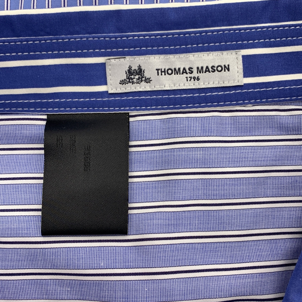 N.HOOLYWOOD / 엔 할리우드 | × THOMAS MASON / 토마스 메이슨 Compile Line / 컴파일 라인 스트라이프 오버 실루엣 셔츠 | 40 | 남성