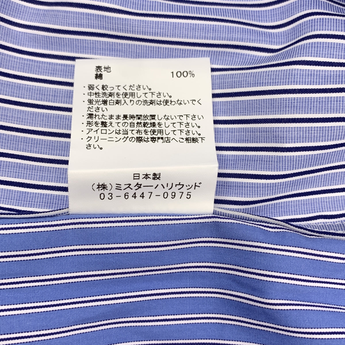 N.HOOLYWOOD / 엔 할리우드 | × THOMAS MASON / 토마스 메이슨 Compile Line / 컴파일 라인 스트라이프 오버 실루엣 셔츠 | 40 | 남성