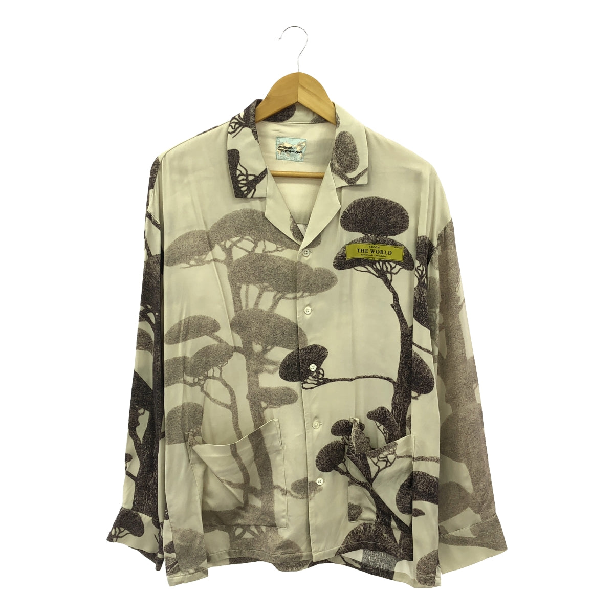 P-ROOM THE WORLD | All-over print rayon open collar shirt | M | Men's