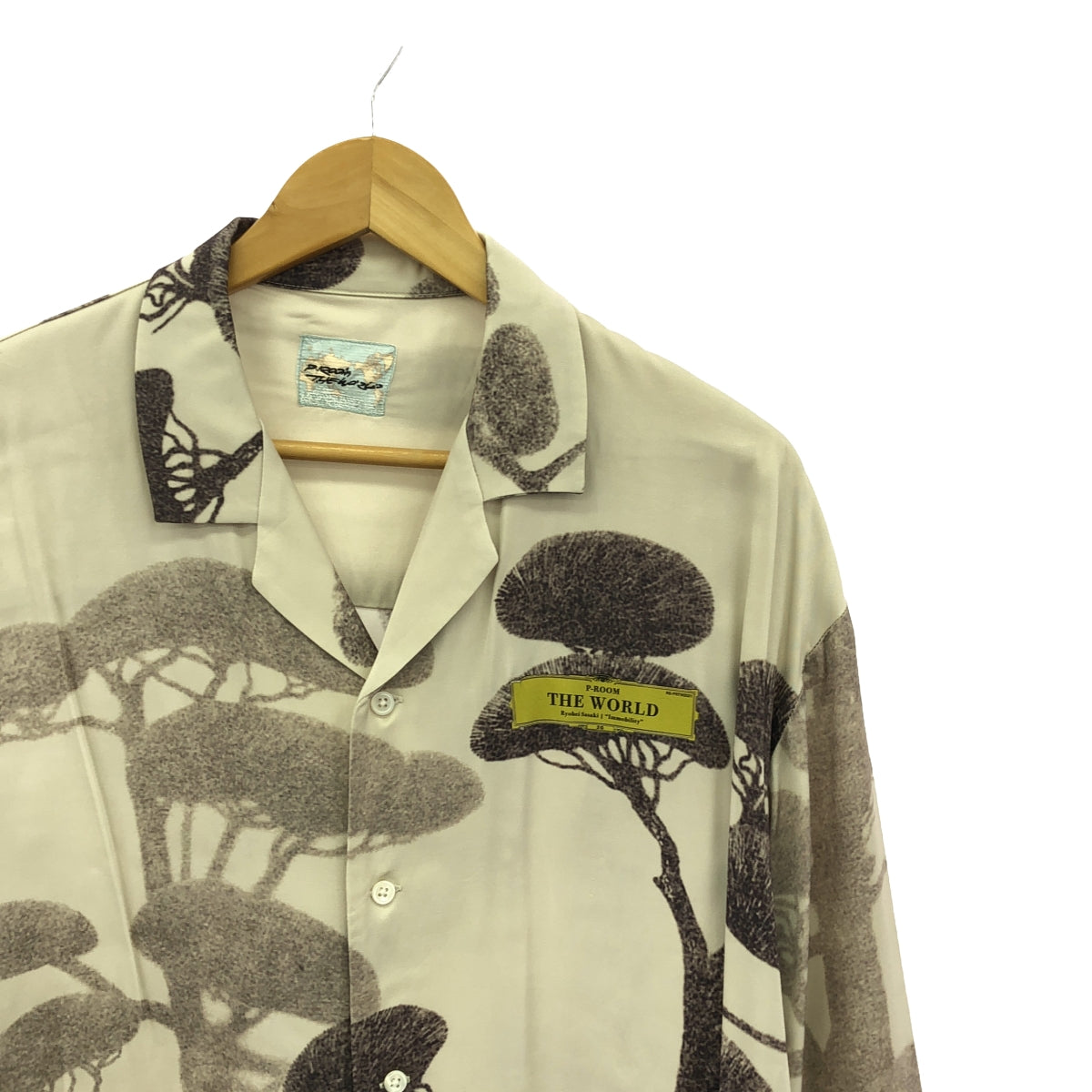 P-ROOM THE WORLD | All-over print rayon open collar shirt | M | Men's