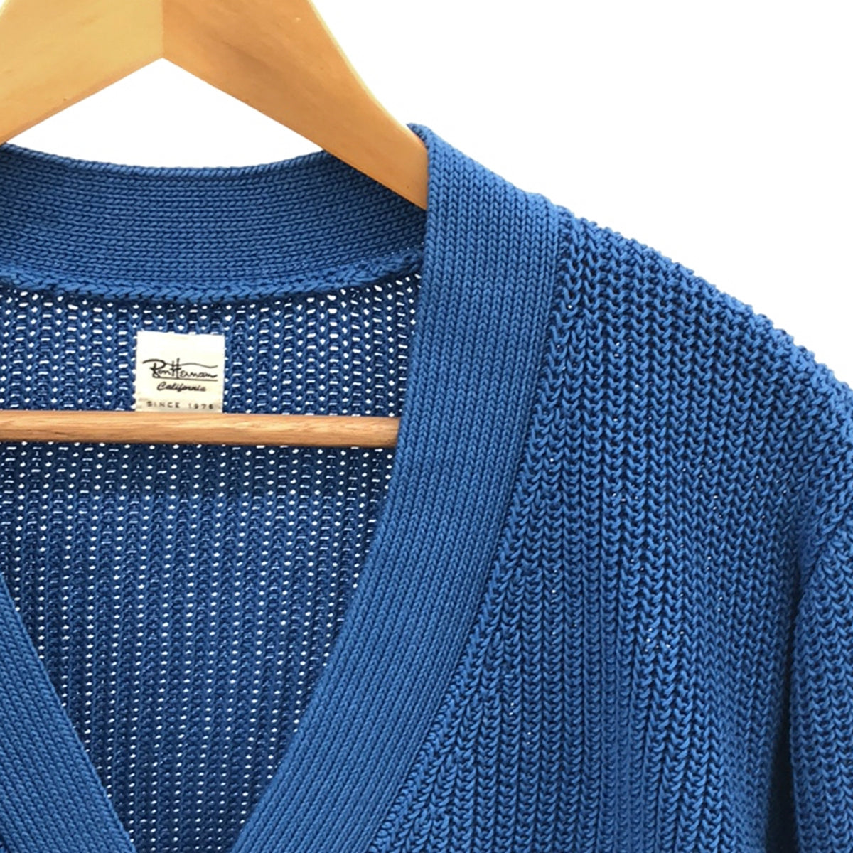 [Good Condition] Ron Herman | Mercerized Cotton Cardigan | XS | Blue | Women's