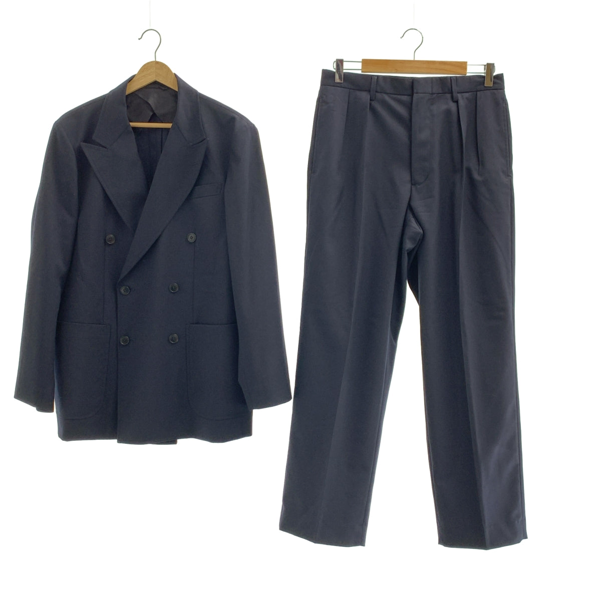 L'ECHOPPE LE / 엘이 | 2023SS | 셋업 WOOL DOUBLE JACKET 더블 브레스트 재킷 / 2TUCK WOOL PANTS 탁 와이드 팬츠 | 2 | 맨즈