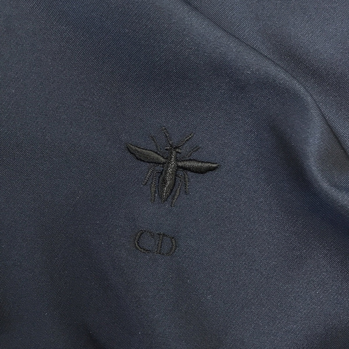 【美品】  Christian Dior / クリスチャンディオール | バックロゴ ハーフジップ フーデッドワンピース | 34 | ネイビー/レッド/シルバー | レディース