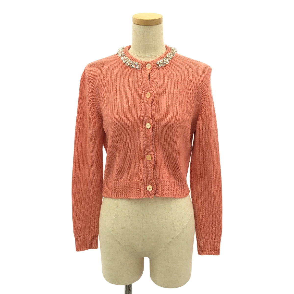 miu miu / Miu Miu | Cashmere bejeweled knit cardigan | 36 | Women's