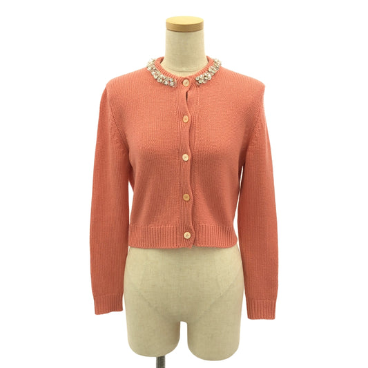 miu miu / Miu Miu | Cashmere bejeweled knit cardigan | 36 | Women's