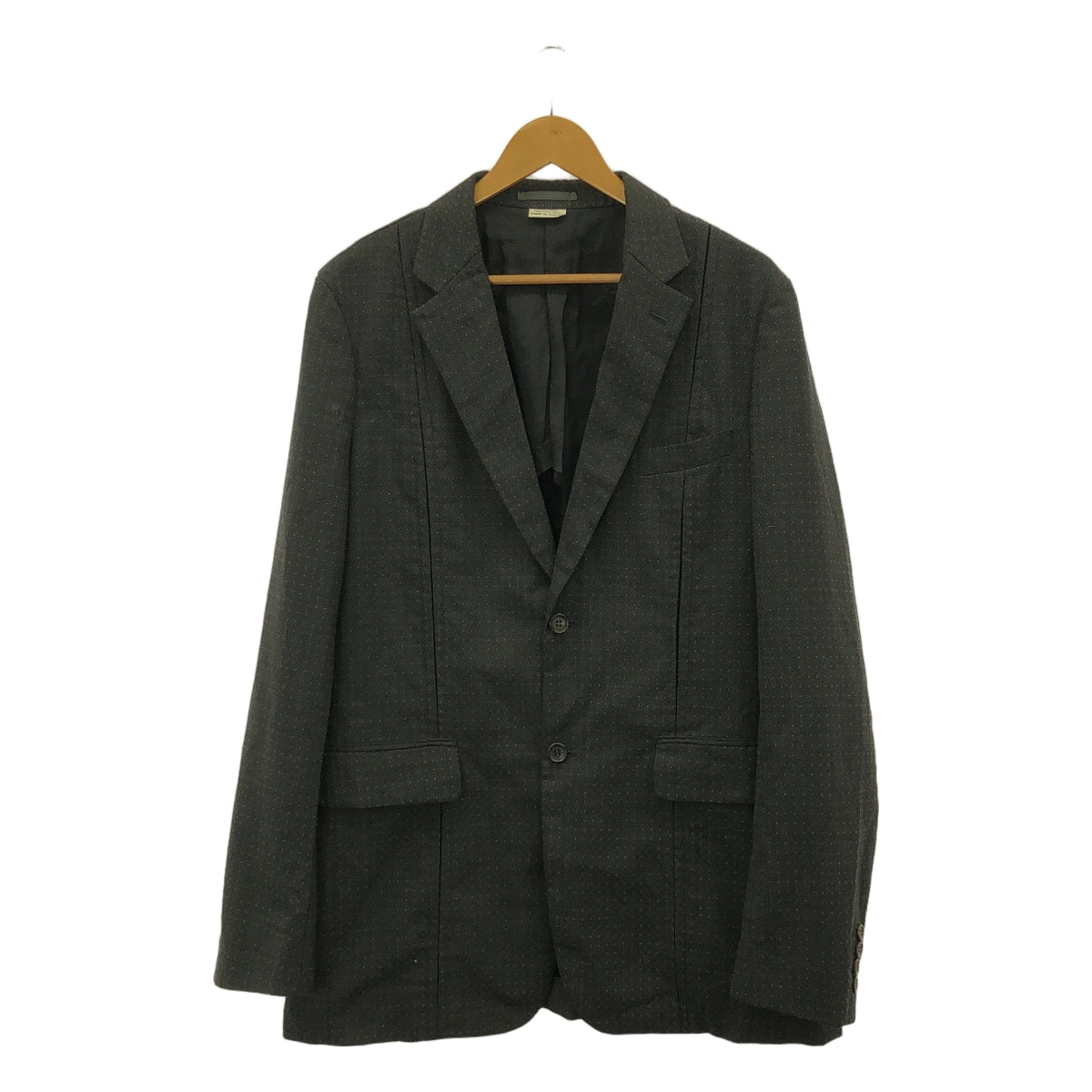 COMME des GARCONS 男士雙色 | 2018春夏 |鑽石圖案聚酯纖維 2B 訂製外套 | XL |炭灰色|男士