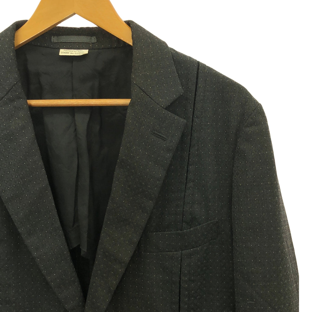 COMME des GARCONS HOMME DEUX / コムデギャルソンオムドゥ | 2018SS | ダイヤ柄 ポリウール 2B テーラードジャケット | XL | チャコールグレー | メンズ