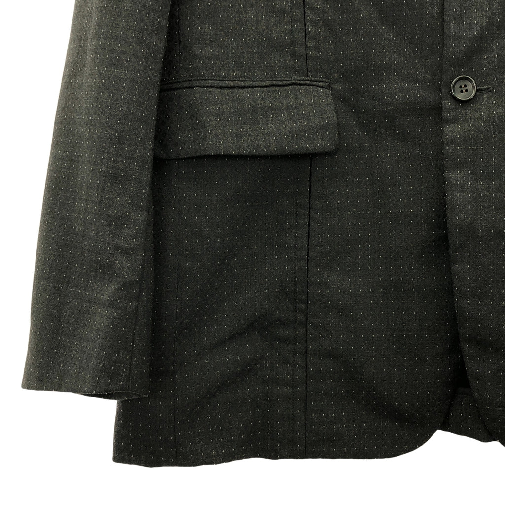 COMME des GARCONS HOMME DEUX / コムデギャルソンオムドゥ | 2018SS | ダイヤ柄 ポリウール 2B テーラードジャケット | XL | チャコールグレー | メンズ
