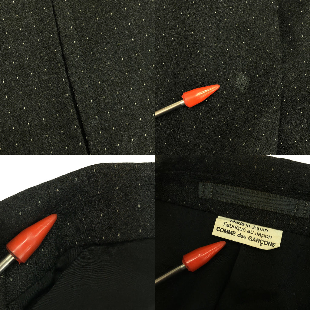 COMME des GARCONS HOMME DEUX / コムデギャルソンオムドゥ | 2018SS | ダイヤ柄 ポリウール 2B テーラードジャケット | XL | チャコールグレー | メンズ