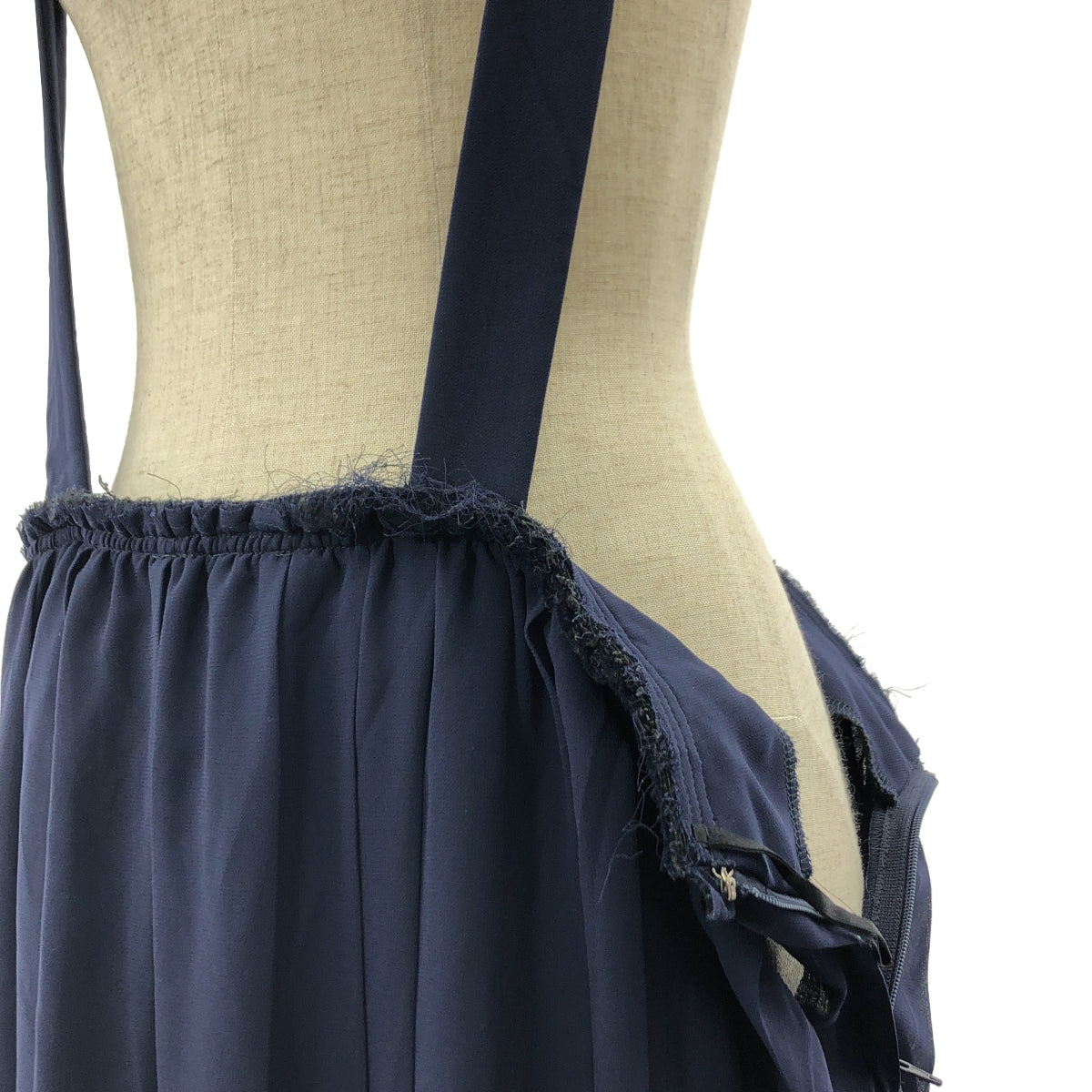 COMME des GARCONS COMME des GARCONS / 콤콤 | 2019SS | 주름 쉬폰 매달려 롱 스커트 | S | 네이비 |