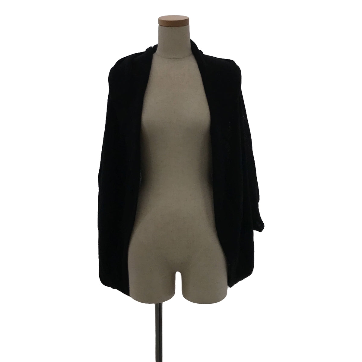 Y's / Y's Yohji Yamamoto | Hooded Dolman Sleeve Knit Cardigan | Size 2 | Black | Women's