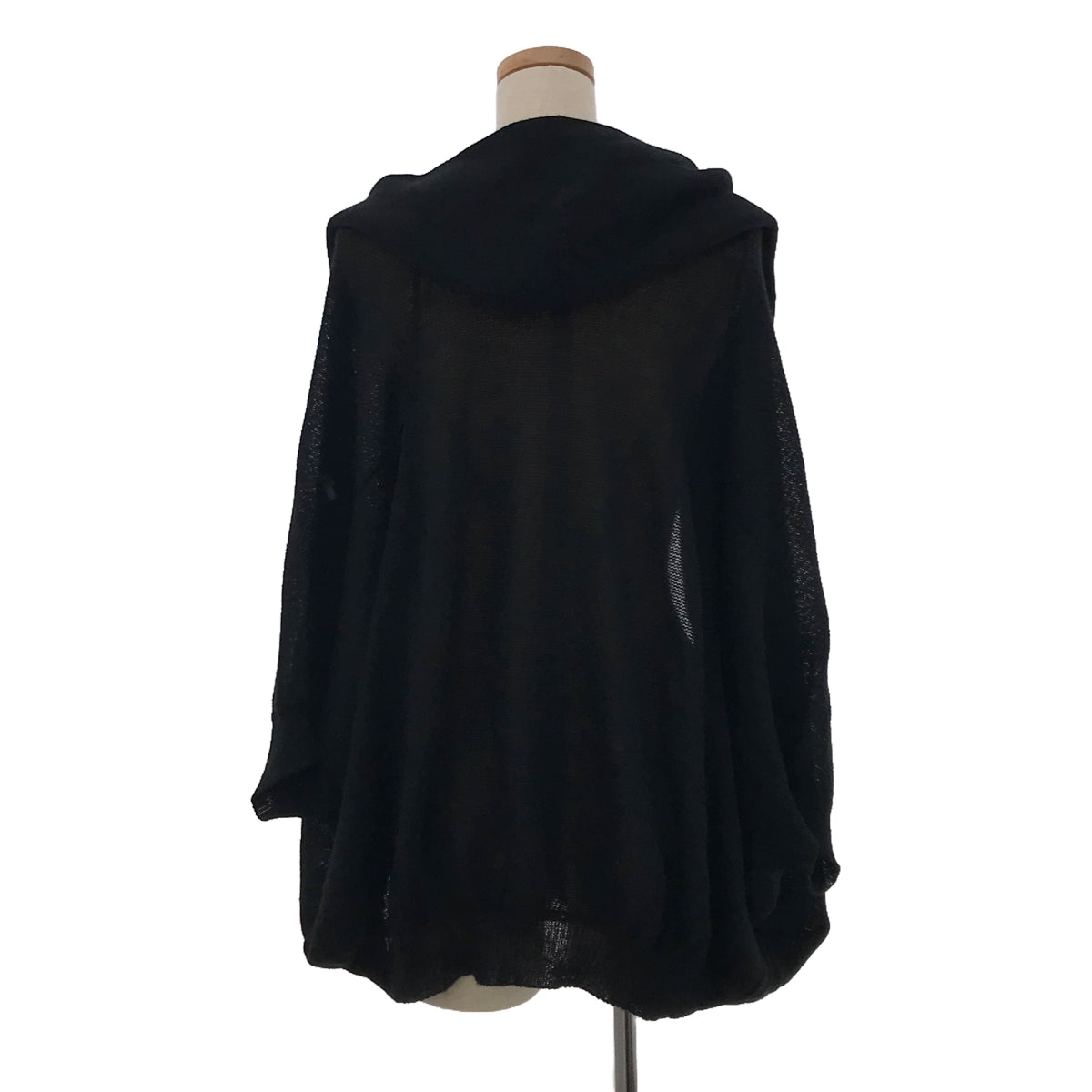 Y's / Y's Yohji Yamamoto | Hooded Dolman Sleeve Knit Cardigan | Size 2 | Black | Women's