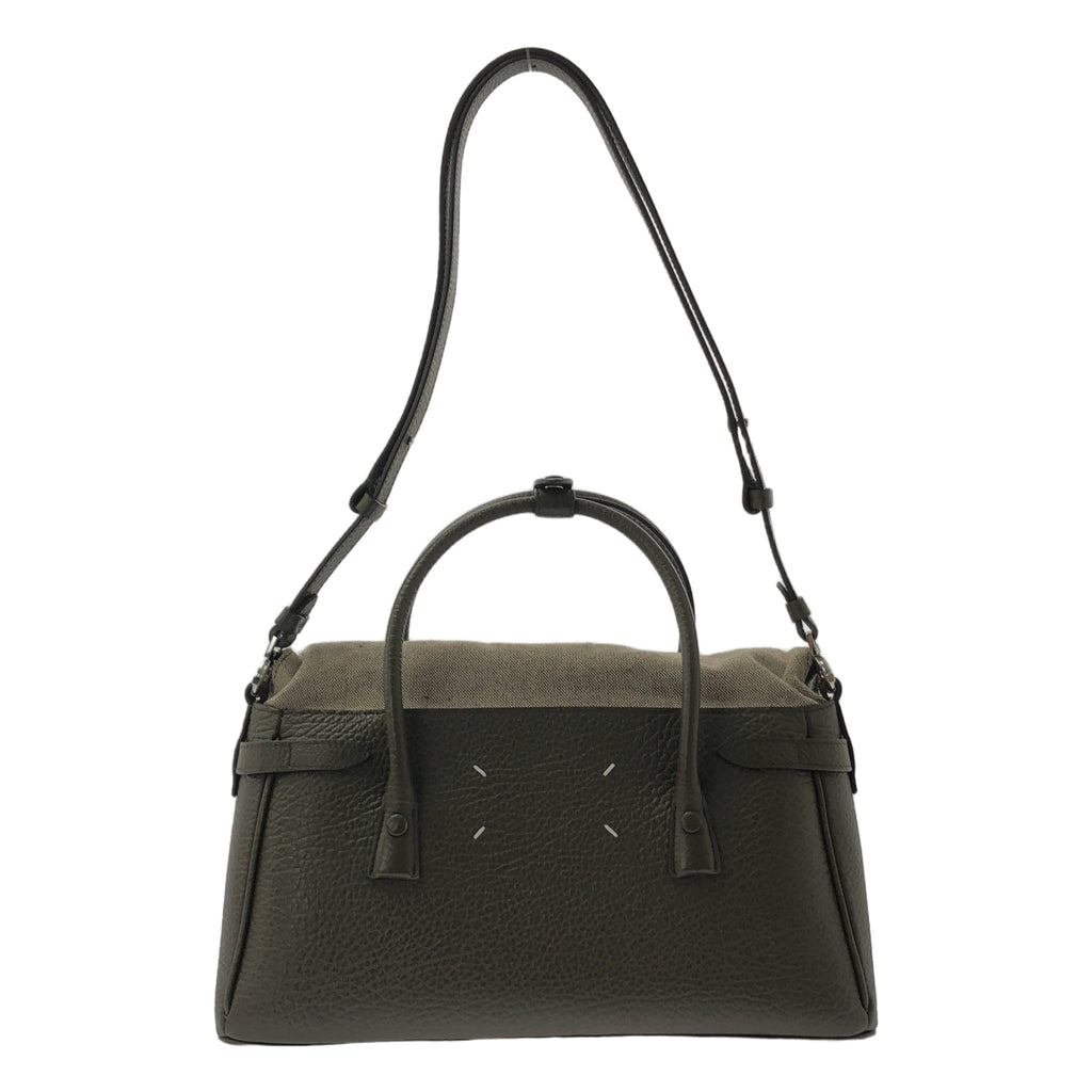 Maison Margiela / 메종 마르젤라 | 2024AW | 5AC HANDBAG EAST WEST MEDIUM 2WAY 가죽 핸드백 | 브라운 | 여성