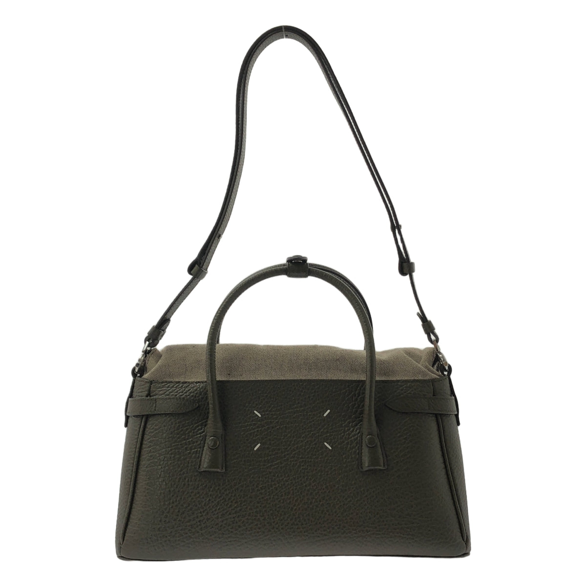 Maison Margiela / 메종 마르젤라 | 2024AW | 5AC HANDBAG EAST WEST MEDIUM 2WAY 가죽 핸드백 | 브라운 | 여성